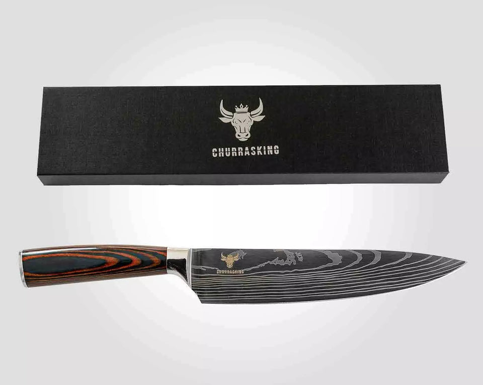 Faca de corte afiada chef damasco striation alemão alta carbono aço  inoxidável faca carne profissional facas cozinha - AliExpress
